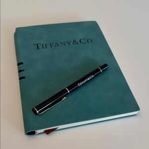 Tiffany & Co. Blue Notebook with Black Pen
